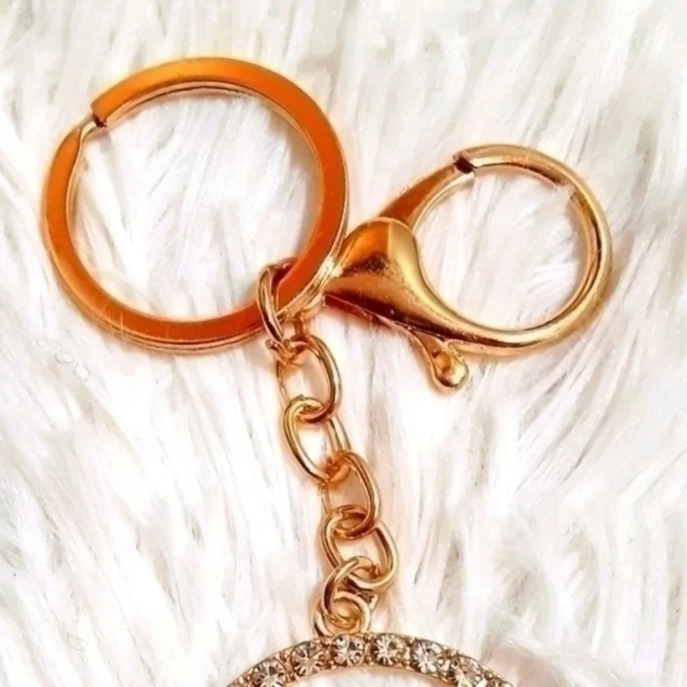 Black Lives Matter Bling Round Keychain